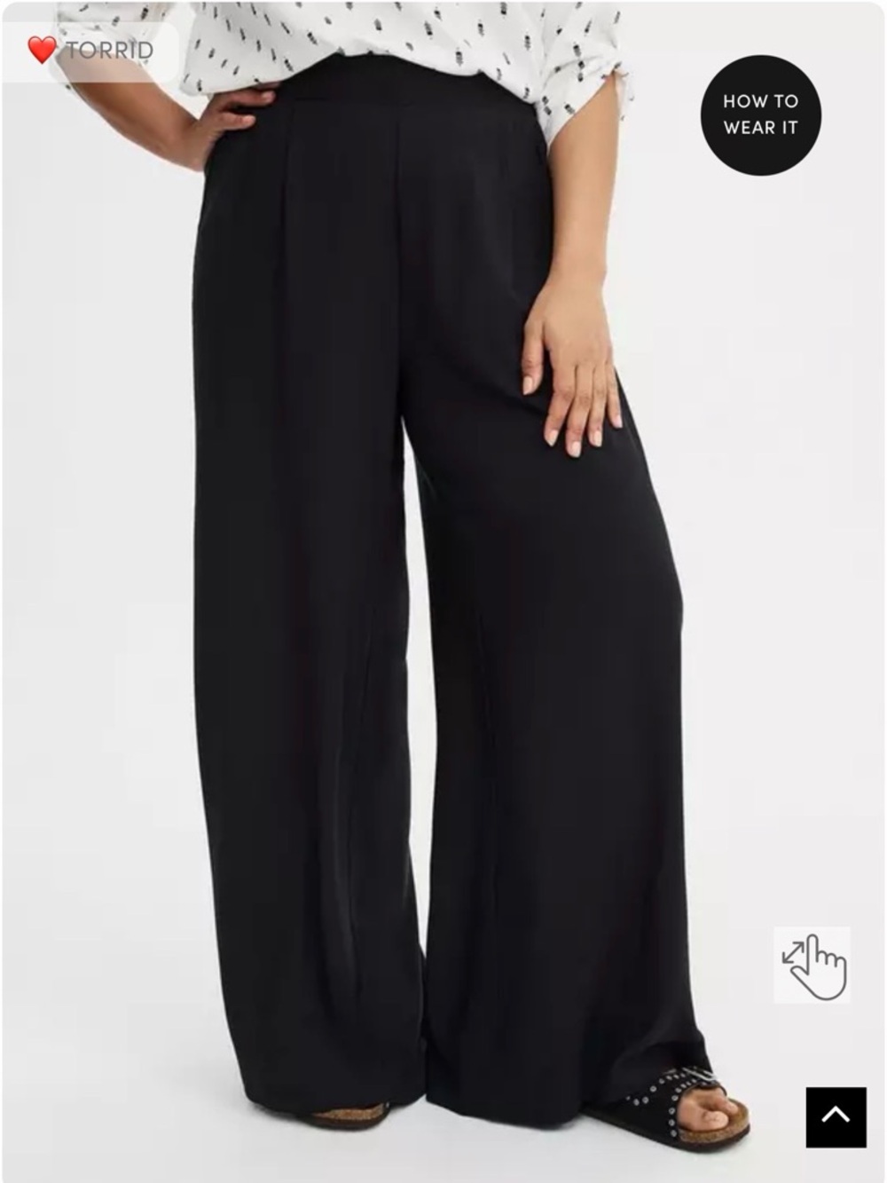 torrid Black Wide-Leg Palazzo Pants with Flowing Silhouette